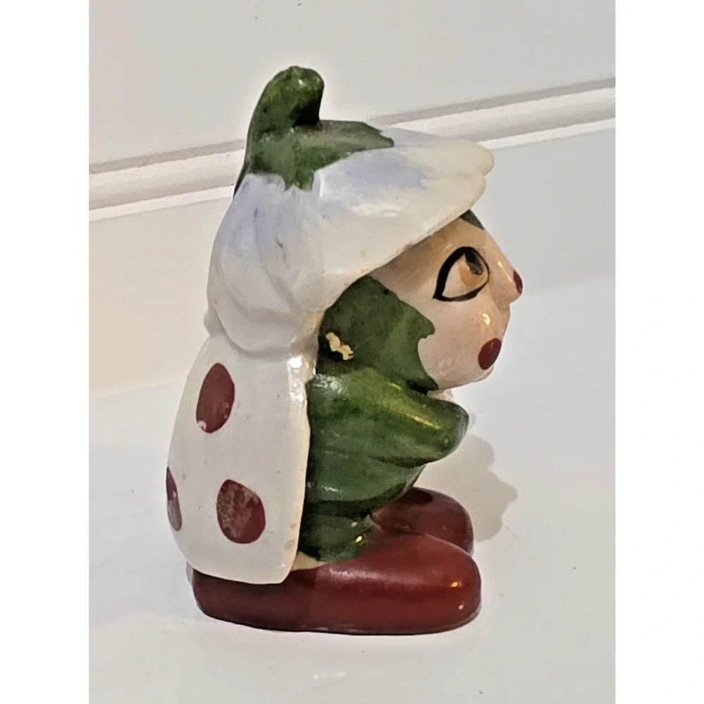 Vintage Made In Occupied Japan Ceramic Lady Bug Playing Violin 3